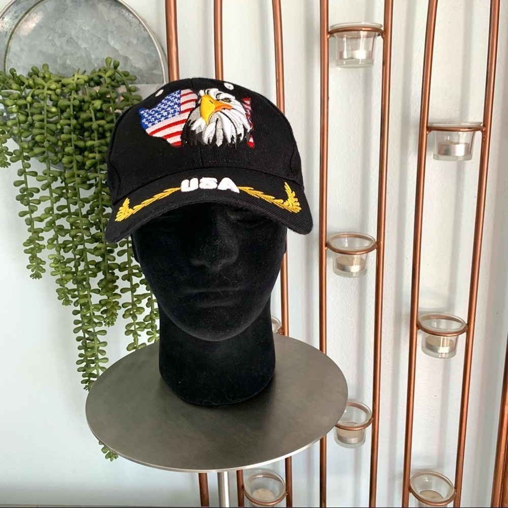 American Eagle USA Flag Snapback Hat Patriotic